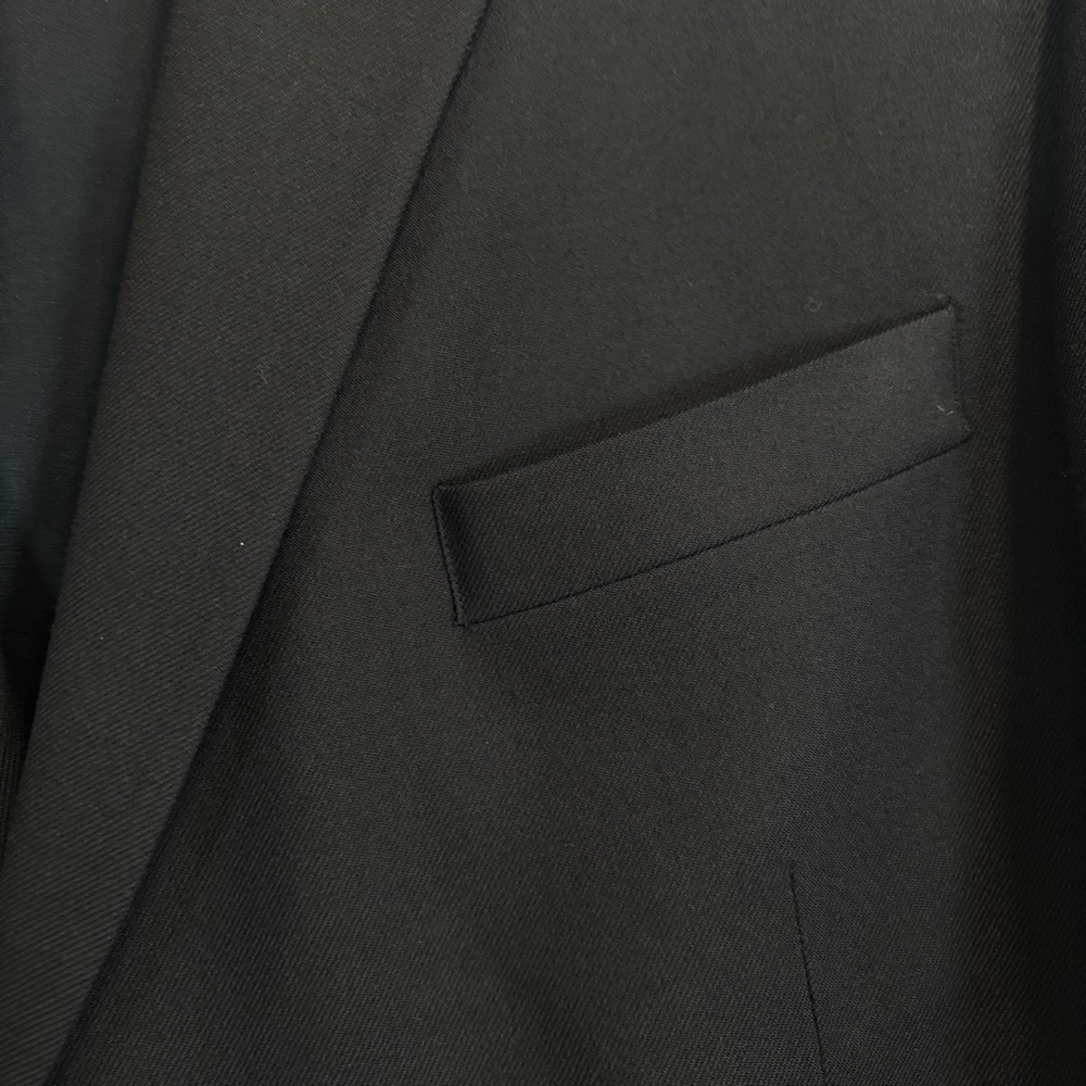 Vintage Oscar De La Renta Elegant Black Pure Virgin Wool Blazer Jacket Size 46R - Picture 5 of 13